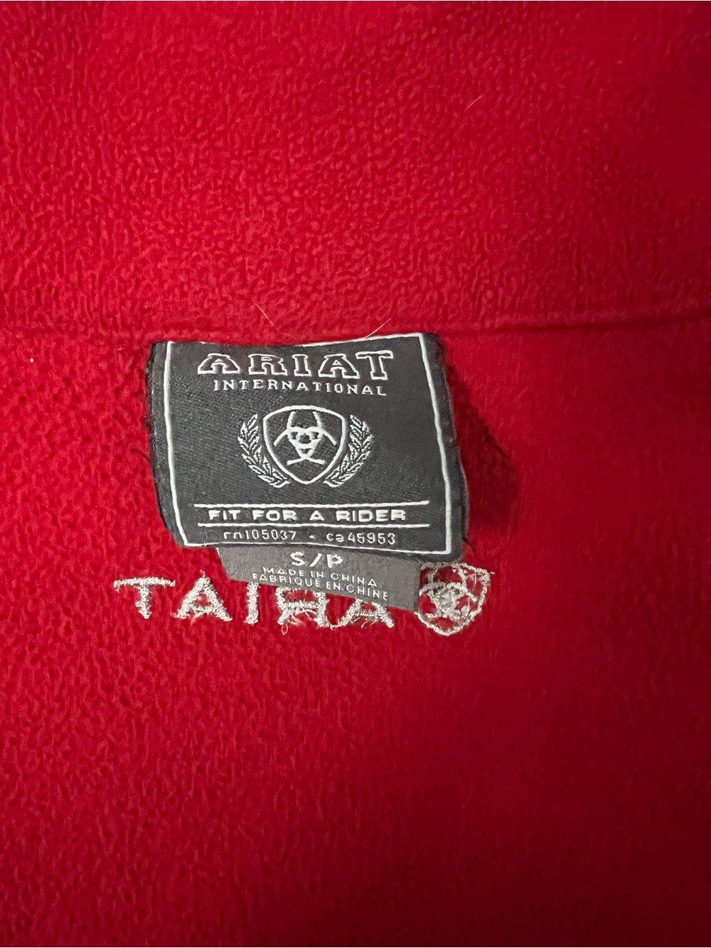 Ariat Women's Red Full-Zip Fleece Utility Jacket Sz S EUC - Picture 6 of 9